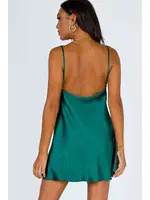 Merry See Gögüs Degajeli Saten Elbise Yeşil Yeşil farklı açı