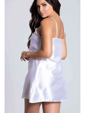 Merry See Merry See Kısa Saten Gecelik Beyaz - Alternatif Görünüm