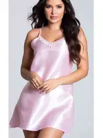 Merry See Kısa Saten Gecelik Pembe MS2348 Pembe