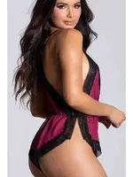 Merry See Seksi Body Dantel Gecelik Bordo MS2516 Bordo farklı açı