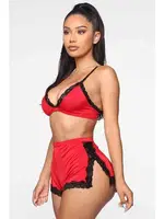 Merry See Seksi Sütyen Külot Takım MS3247-Kırmızı Kırmızı detay görünüm