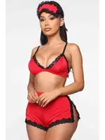 Merry See Seksi Sütyen Külot Takım MS3247-Kırmızı Kırmızı görsel 4