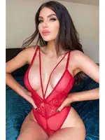 Kırmızı Transparan Sexy Body Merry See MS2515 Kırmızı