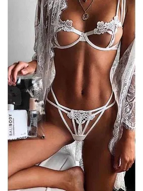 Merry See Merry See Sexy Sütyen Külot Takım Fantezi İç giyim Beyaz - Alternatif Görünüm