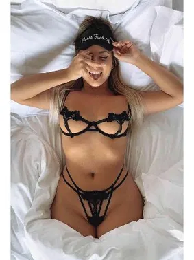 Merry See Merry See Sexy Sütyen Külot Takım Fantezi İç giyim Siyah - Alternatif Görünüm