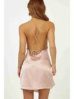 Merry See Şık Kısa Saten Gecelik Pembe görsel 5