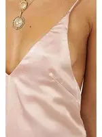 Merry See Şık Kısa Saten Gecelik Pembe Pembe görsel 7