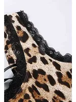 Sırt Detaylı Leopar Body Gecelik iç giyim Çok Renkli Merry See MS3238 Çok Renkli görsel 5