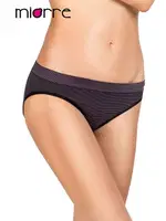 Miorre 3 Adet Dikişsiz Bayan Slip Siyah detay görünüm