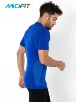 Miorre Active Wear Kısa Kollu Fonksiyonel T-shirt Mavi farklı açı
