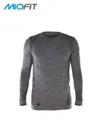 Miorre Active Wear Uzun Kollu Fonksiyonel T-shirt Gri Melanj detay görünüm