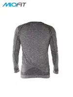 Miorre Active Wear Uzun Kollu Fonksiyonel T-shirt Gri Melanj görsel 4