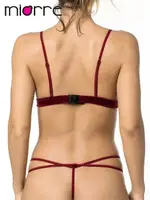 Miorre Bliss Velvet Bralet Takım Bordo görsel 5
