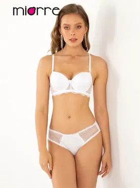 Miorre Miorre Boş Kap Beyaz Sütyen Külot Takım - Alternatif Görünüm