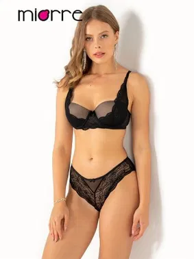 Miorre Kalın Dantel Askılı Miorre Sütyen Takım