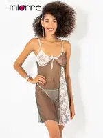 Miorre Dantelli Transparan Kadın Gecelik Takımı detay görünüm