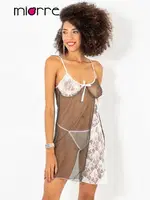 Miorre Dantelli Transparan Kadın Gecelik Takımı farklı açı