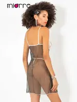 Miorre Dantelli Transparan Kadın Gecelik Takımı görsel 6