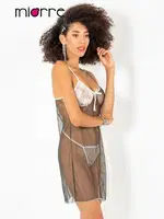 Miorre Dantelli Transparan Kadın Gecelik Takımı görsel 9