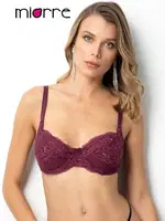Miorre Dantelli Minimizer Toparlayıcı Sütyen Bordo görsel 9
