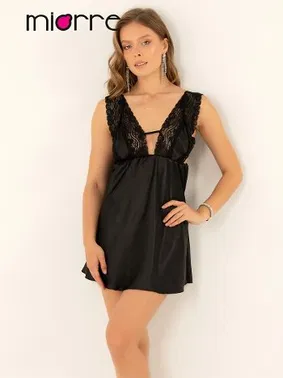 Miorre Miorre Dantel Saten Gecelik - Alternatif Görünüm