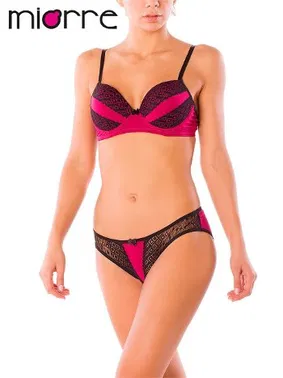 Miorre Miorre Fuşya Dantelli Sütyen Takım - Alternatif Görünüm