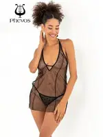 Miorre Göğüs Dekolteli Gecelik Siyah detay görünüm