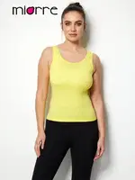Miorre Kalin Askılı Seamless Bayan Atlet Sarı detay görünüm
