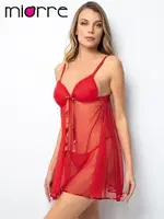 Miorre Kaplı Tül Gecelik Kırmızı görsel 4