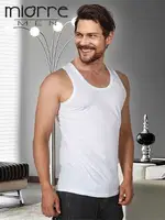 Miorre Modal Erkek Atlet Beyaz detay görünüm