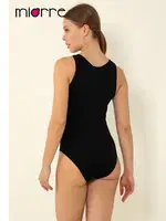 Miorre Modal Kalin Askılı Çitçitli Body Siyah görsel 4