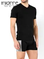 Miorre Modal Strech V Yaka Fanila Siyah farklı açı