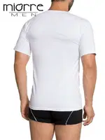 Miorre Penye Erkek Bisiklet Yaka Fanila Pamuk Beyaz detay görünüm