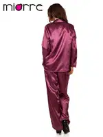 Miorre Saten Kadın Pijama Takım 001-018466 Eflatun görsel 5