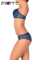 Lacivert Push Up Dolgulu Dantel Sütyen Takım Lacivert görsel 5