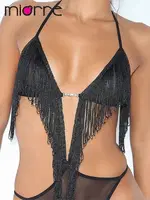 Miorre Püsküllü Fantezi Babydoll Siyah görsel 7