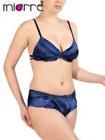 Miorre Saten Fantezi Sütyen Takım 001-000830 Gece Mavisi detay görünüm