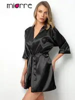 Miorre Saten Sabahlık Siyah görsel 4