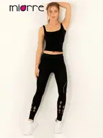 Miorre Seamless Dikişsiz Crop Top Atlet Siyah farklı açı