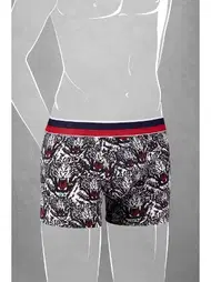 Doreanse Modal Kaplan Baskılı Normal Paça Renkli Boxer Doreanse 610