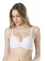 Modal Kaplı Emzirme Sütyeni Fabony 1080 Beyaz detay görünüm