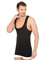 Modal Pamuklu Erkek Atlet Korse Emay 1400 Siyah detay görünüm