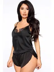 NightLight Night Light Saten Mini Şortlu Takım 3359