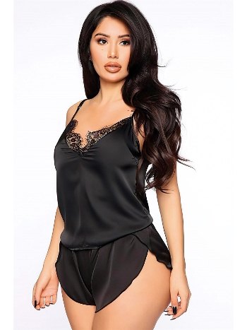 Night Light Saten Mini Şortlu Takım 3359