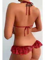 Seksi Kırmızı Fantazi Takım Night Light 3327 Kırmızı farklı açı