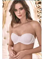 Nurteks 1502 Desteksiz Şeffaf Askılı Sütyen Ekru görsel 5