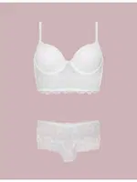 Nurteks 4321 Desteksiz Sütyen Takım Ekru farklı açı