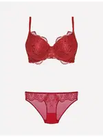 Nurteks 4385 Desteksiz Sütyen Takım Bordo farklı açı