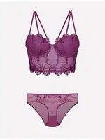 Nurteks 4491 Dolgulu Destekli Sütyen Takım Mor farklı açı