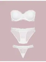 Nurteks 4532 Destekli Straplez Slip String Sütyen Takım detay görünüm